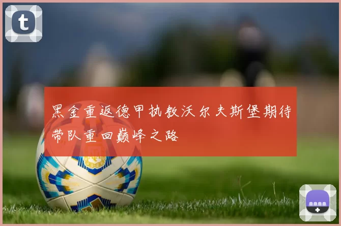 黑金重返德甲执教沃尔夫斯堡期待带队重回巅峰之路